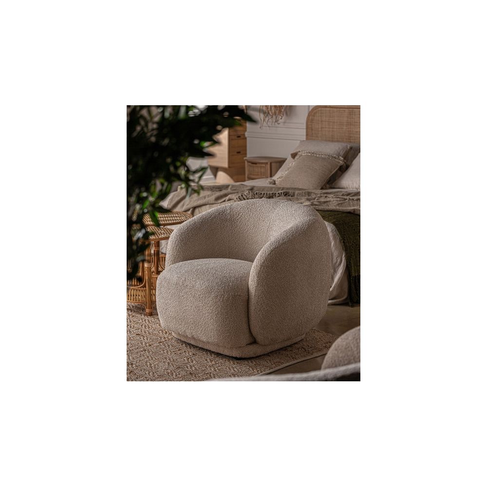Bouclé private armchair
