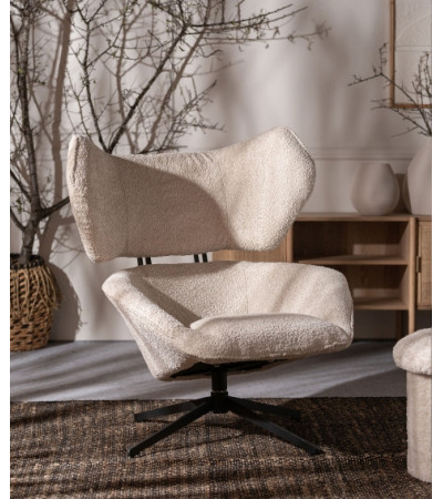 Bouclé Privas Rotative Armchair