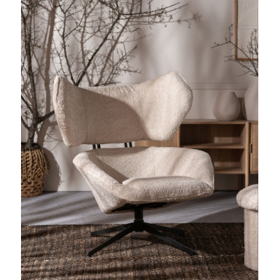 Bouclé Privas Rotative Armchair