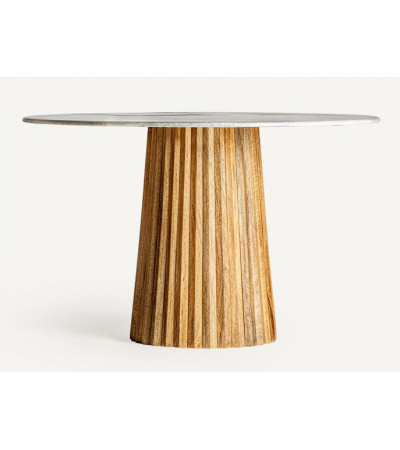 Mesa de Jantar Redonda Plissé