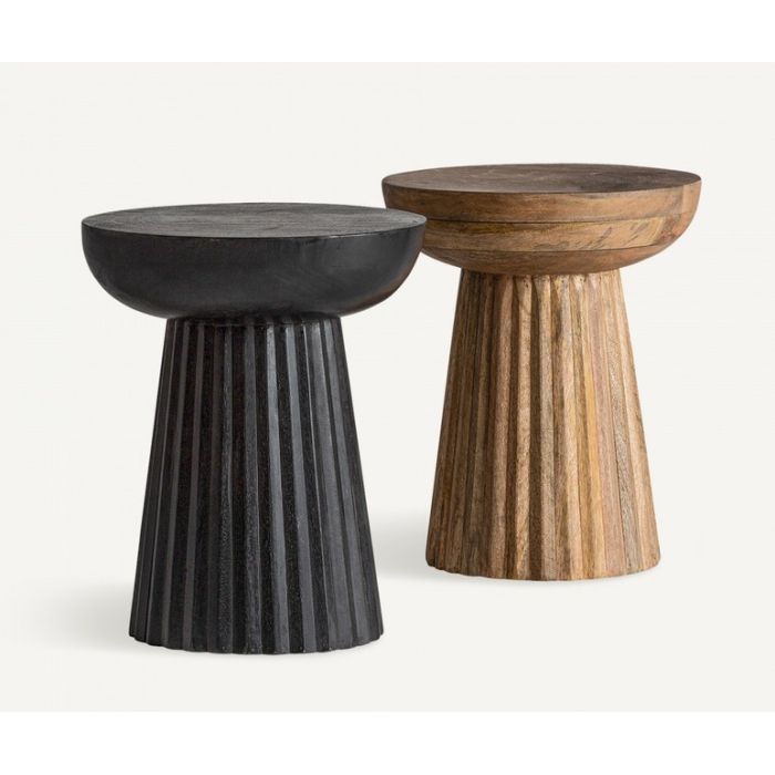 Round Side Table Plissé