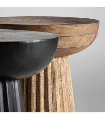 Round Side Table Plissé
