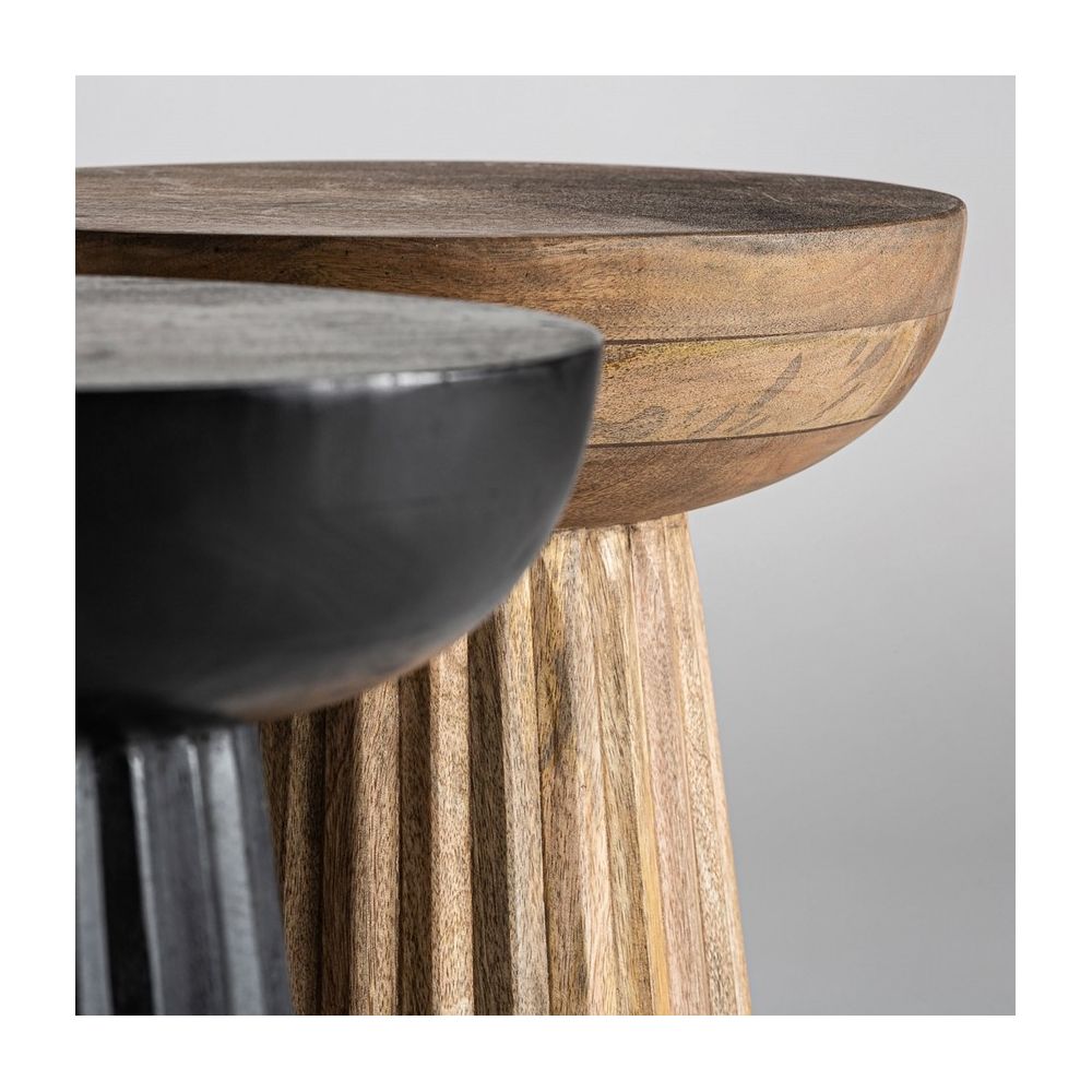 Round Side Table Plissé