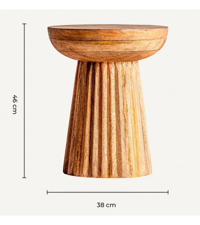Round Side Table Plissé