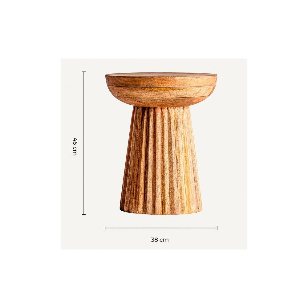 Round Side Table Plissé