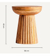 Round Side Table Plissé