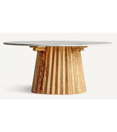 Mesa de Centro Redonda Plissé