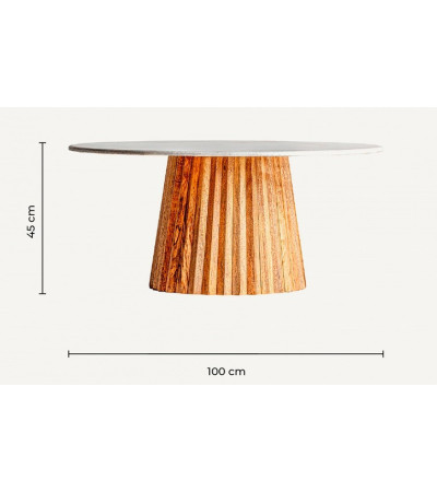 Round Coffee Table Plissé
