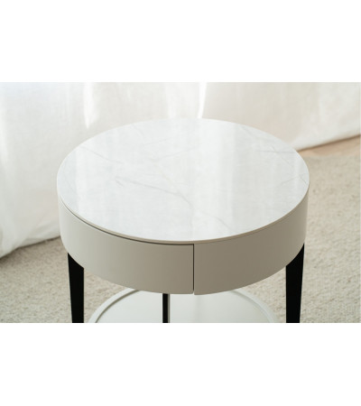 Round Bedside table BL