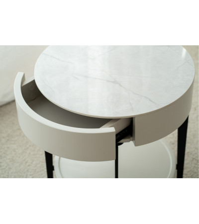 Round Bedside table BL