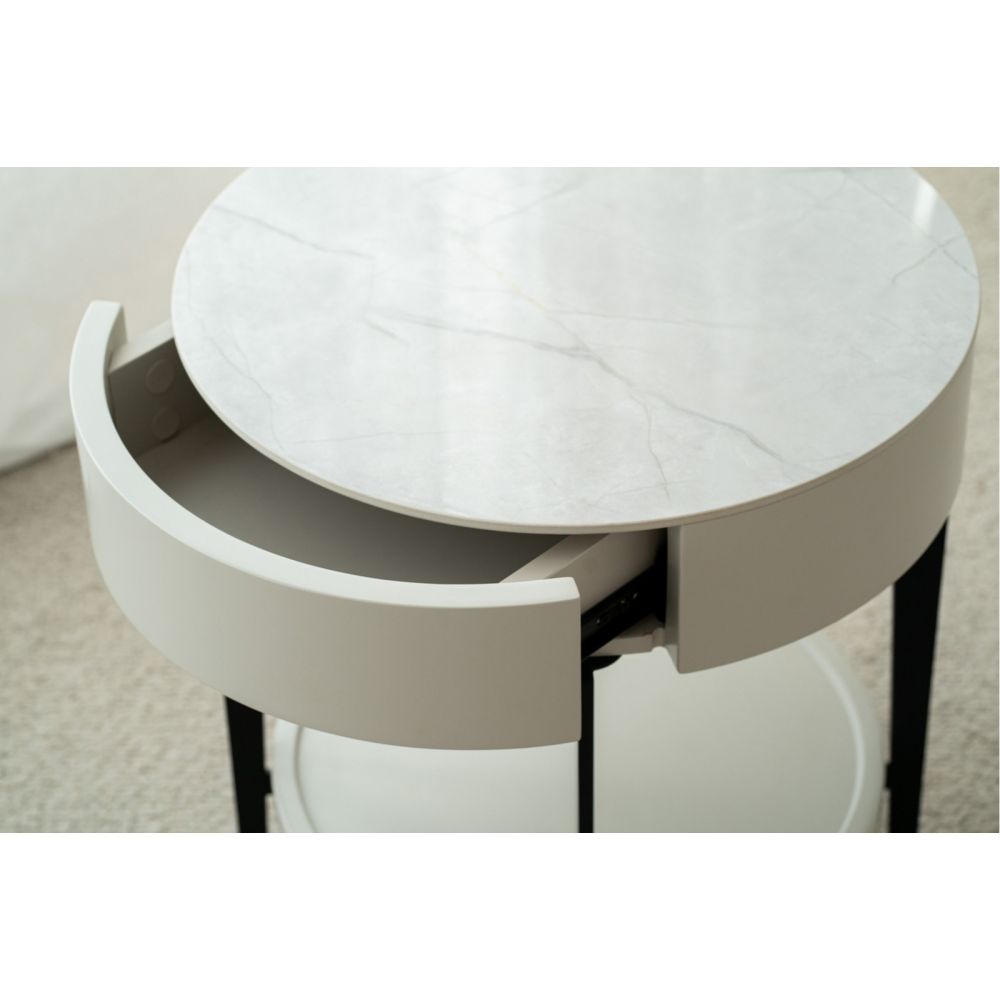 Round Bedside table BL
