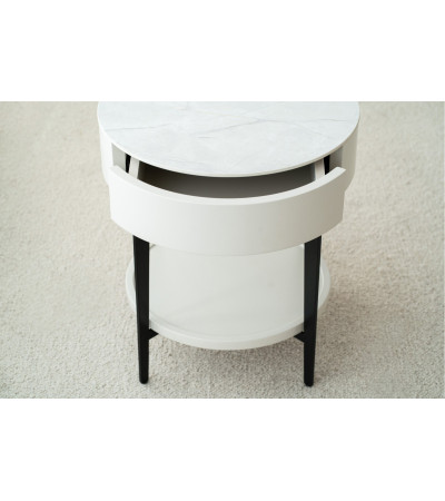 Round Bedside table BL