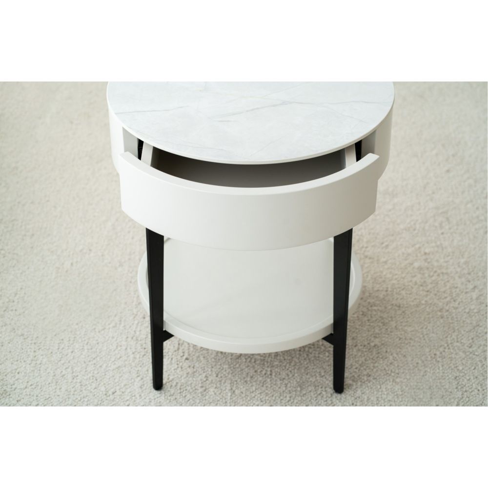 Round Bedside table BL