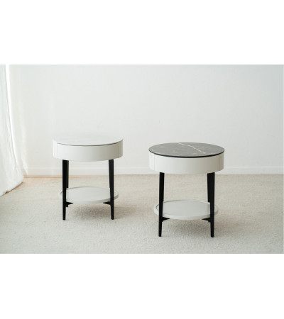 Round Bedside table BL