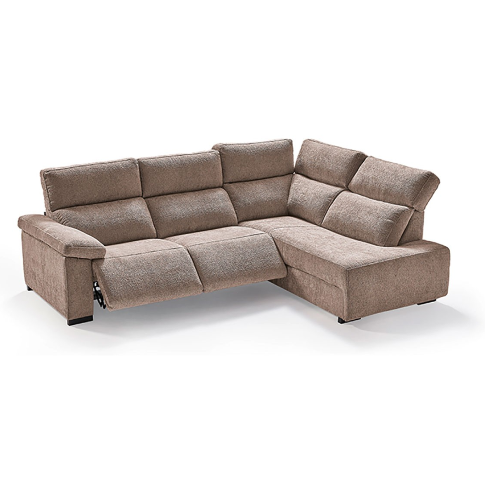 Sofá relax de canto c/ chaiselong Tesla
