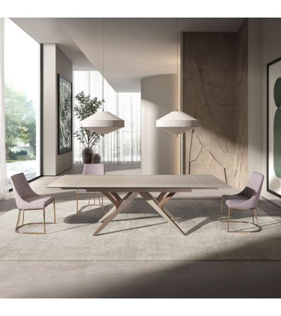 Mesa Jantar Retangular Extensível Areia