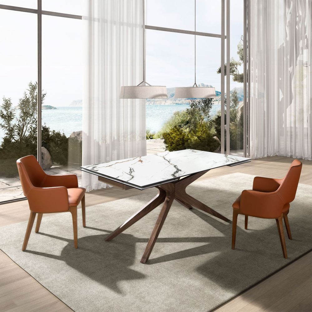 Dinning Table Rectangular Extensible Porce