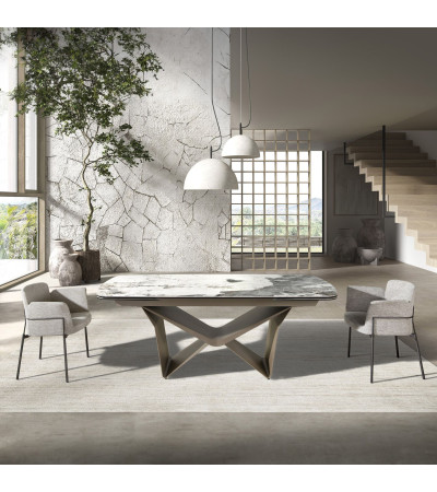 Mesa Jantar Retangular Extensível Taup
