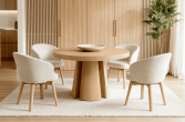 MARCELLA ROUND EXTENDABLE DINING TABLE