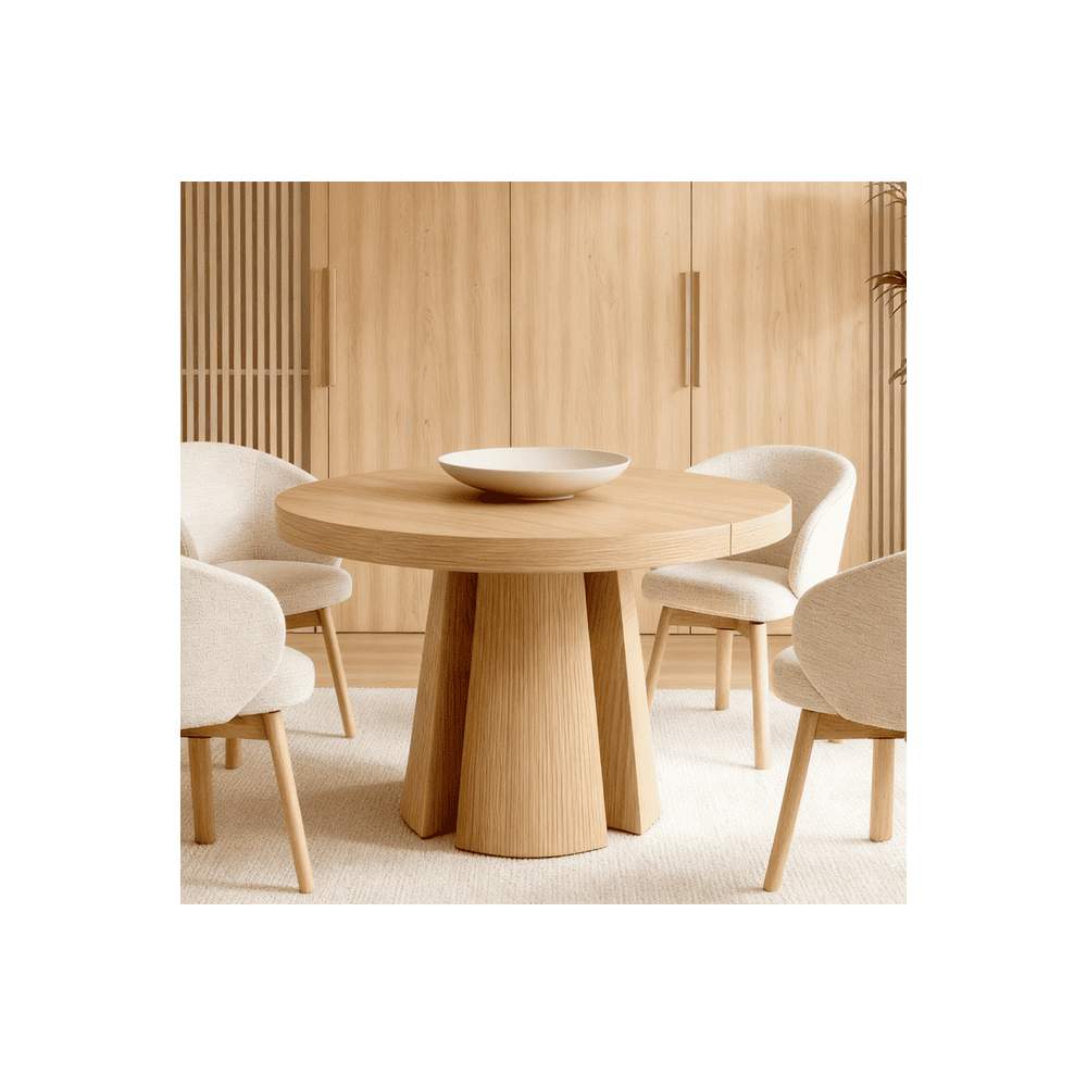 MARCELLA ROUND EXTENDABLE DINING TABLE