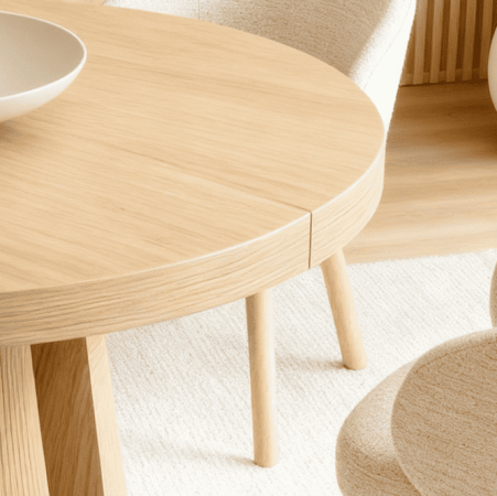 MARCELLA ROUND EXTENDABLE DINING TABLE